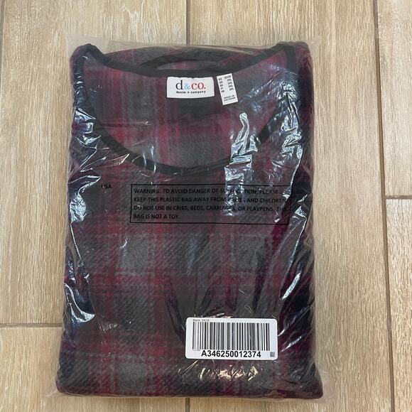 Denim & Co Plaid Fleece Poncho Top 2X/3X Red Black Pullover Plaid Cape QVC NWT - Picture 9 of 10